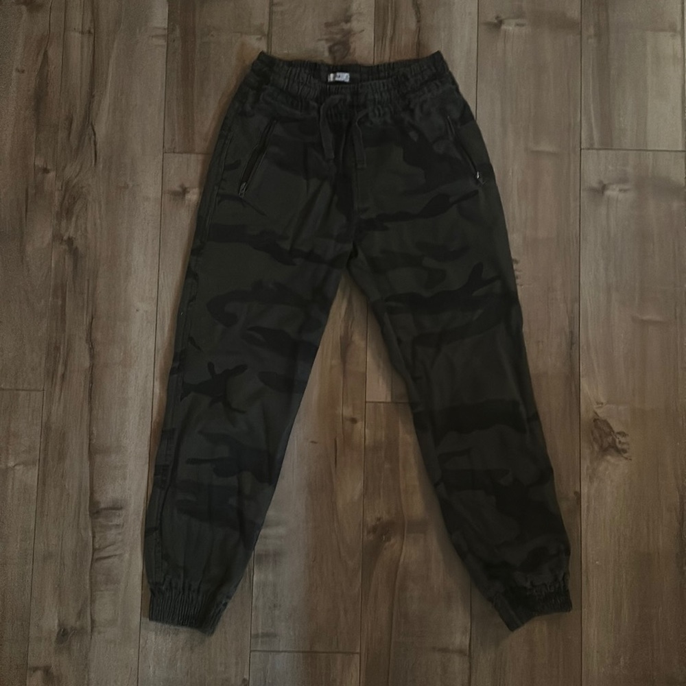 TNA cargo camo jogger pants